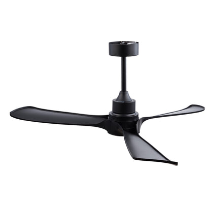 52-Zoll schwarzer Deckenventilator mit Licht und Fernbedienung, reversiblem DC-Motor, 3 Farbtemperaturen, moderner Deckenventilator mit Licht für Innen- und Außenbereich, geeignet für Schlafzimmer, Wo