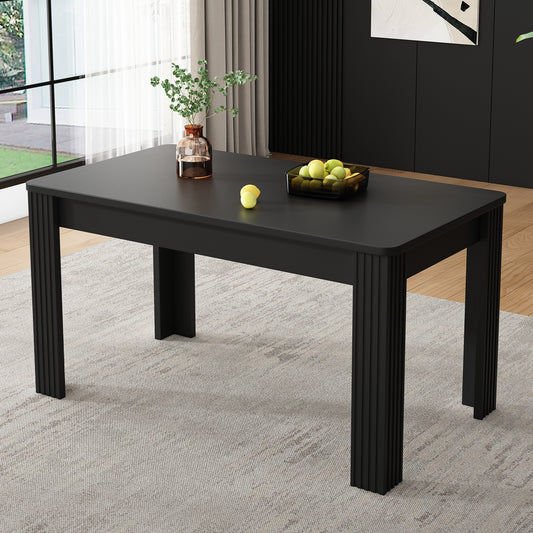 Gigab2b original image - Esstisch, moderner Esstisch, stabiler Esstisch, vierbeiniger Tisch, rechteckiger Esstisch, Kaffee-Lounge-Tisch, moderner einfacher Esstisch, schwarz, (OLD SKU: N634P215552S)