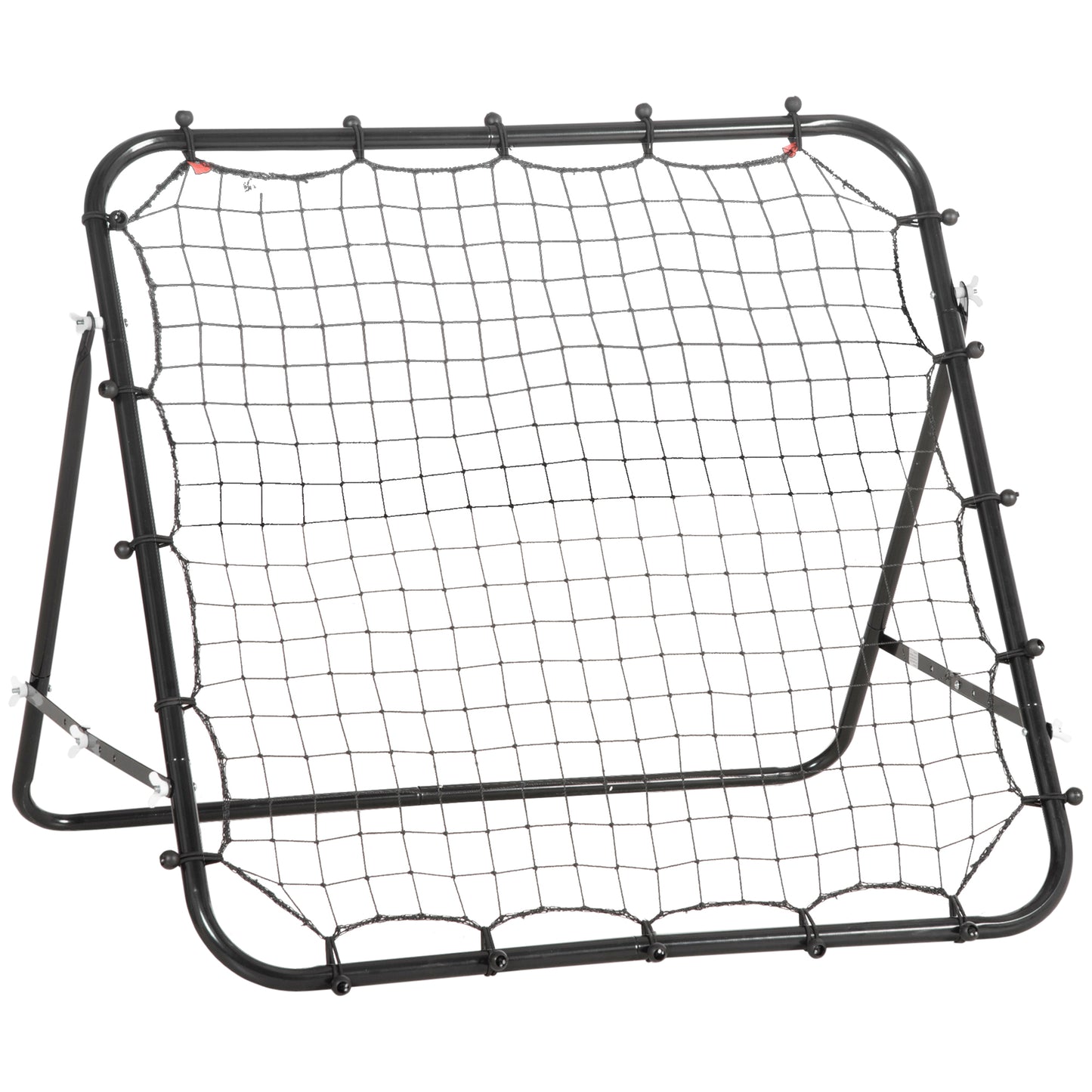 Gigab2b original image - Fußball Rebounder Kickback Tor Rückprallwand 96x80x96 cm aus Metallrohr und PE in Schwarz für Training und Spiel
