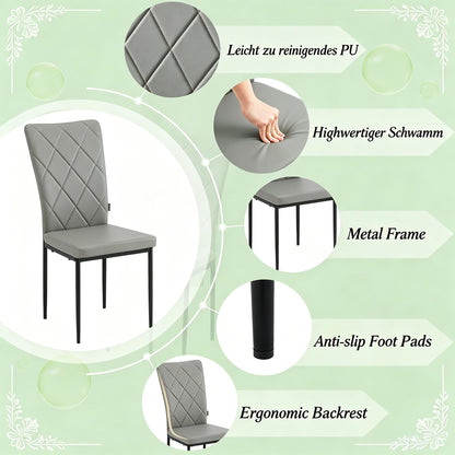 Weicher Wartezimmer Stühle,Essstühle mit Hohem Rücken,Aufgabe Stühle,Elegant Küchenstühle,Wohnzimmer Stühle,Empfangsstühle(nur 4PCS Stühle)