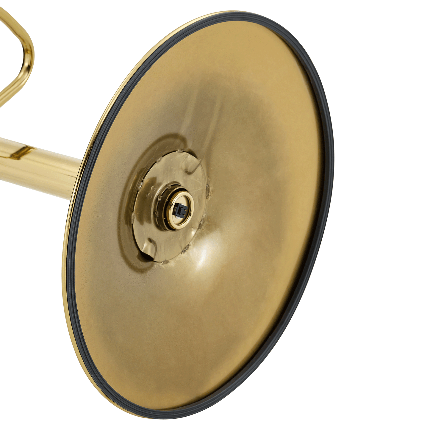 Barhocker höhenverstellbar 62-83cm, 360° drehbarer Barstuhl mit Rückenlehne & Fußstütze, Ergonomischer Küchenhocker aus schwarzem Kunstleder, belastbar bis 136kg, Gold-Chrom Finish