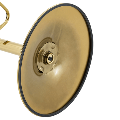Barhocker höhenverstellbar 62-83cm, 360° drehbarer Barstuhl mit Rückenlehne & Fußstütze, Ergonomischer Küchenhocker aus schwarzem Kunstleder, belastbar bis 136kg, Gold-Chrom Finish