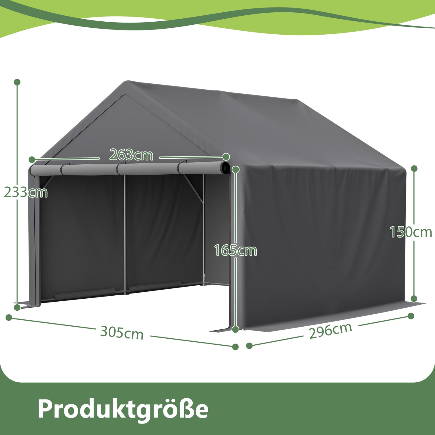 Complete Outdoor Storage Solution: Bicycle Shed, Tent, and Garden Tools
