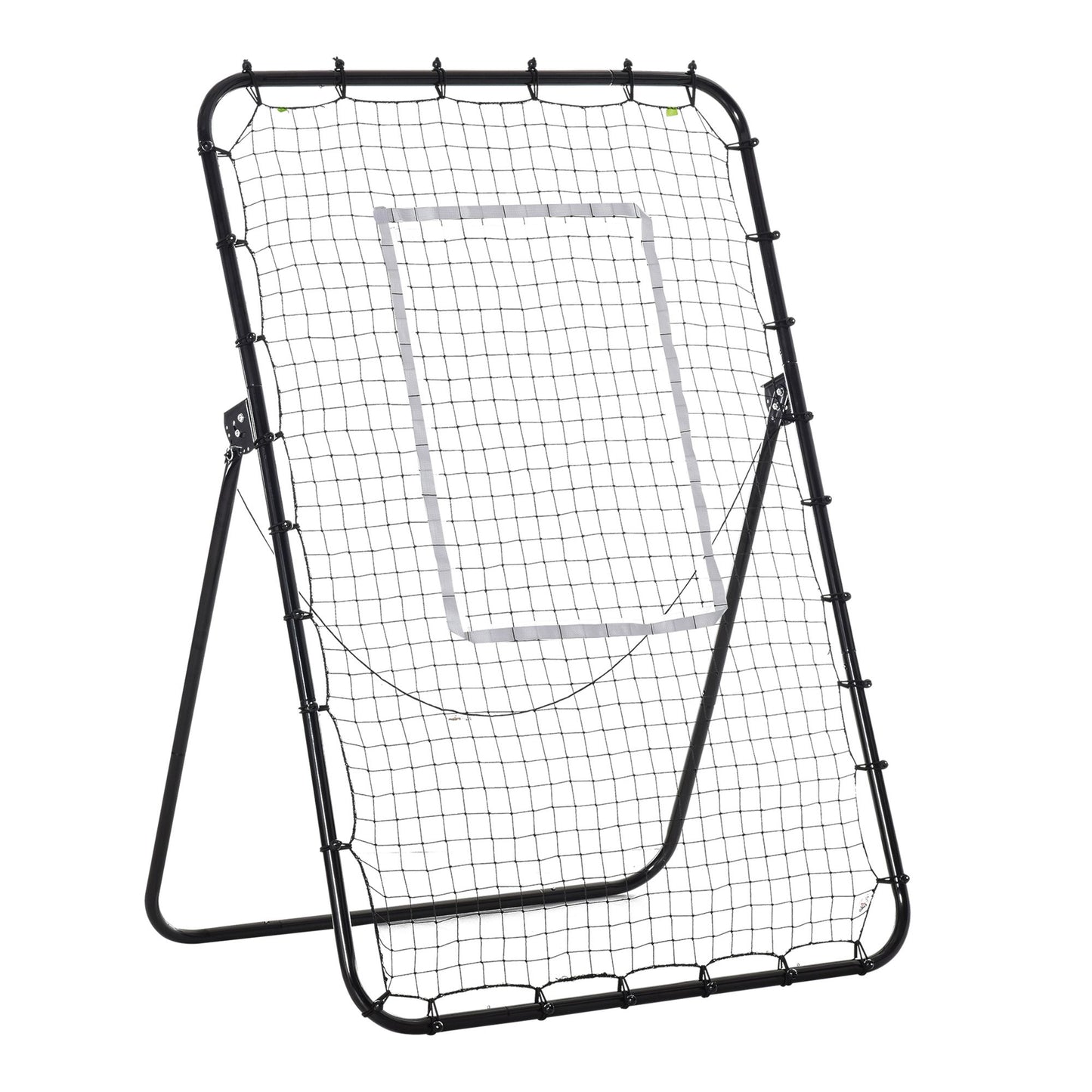 Gigab2b original image - Fußball Rebounder Klappbares Fußballtor Kickback Rückprallwand 123x73x1785 cm 4 Verstellbare Stufen Schwarz für Training & Spaß