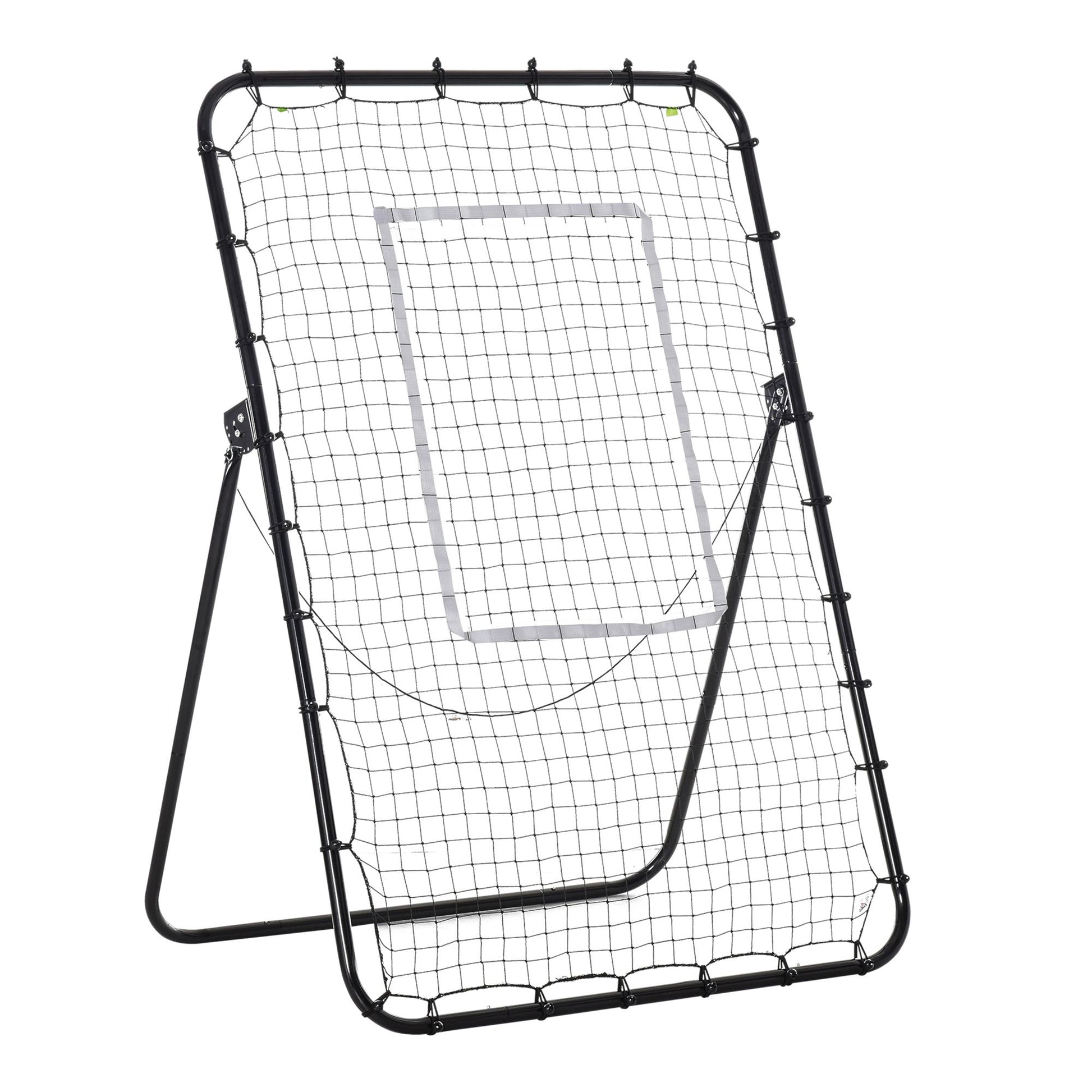 Gigab2b original image - Fußball Rebounder Klappbares Fußballtor Kickback Rückprallwand 123x73x1785 cm 4 Verstellbare Stufen Schwarz für Training & Spaß