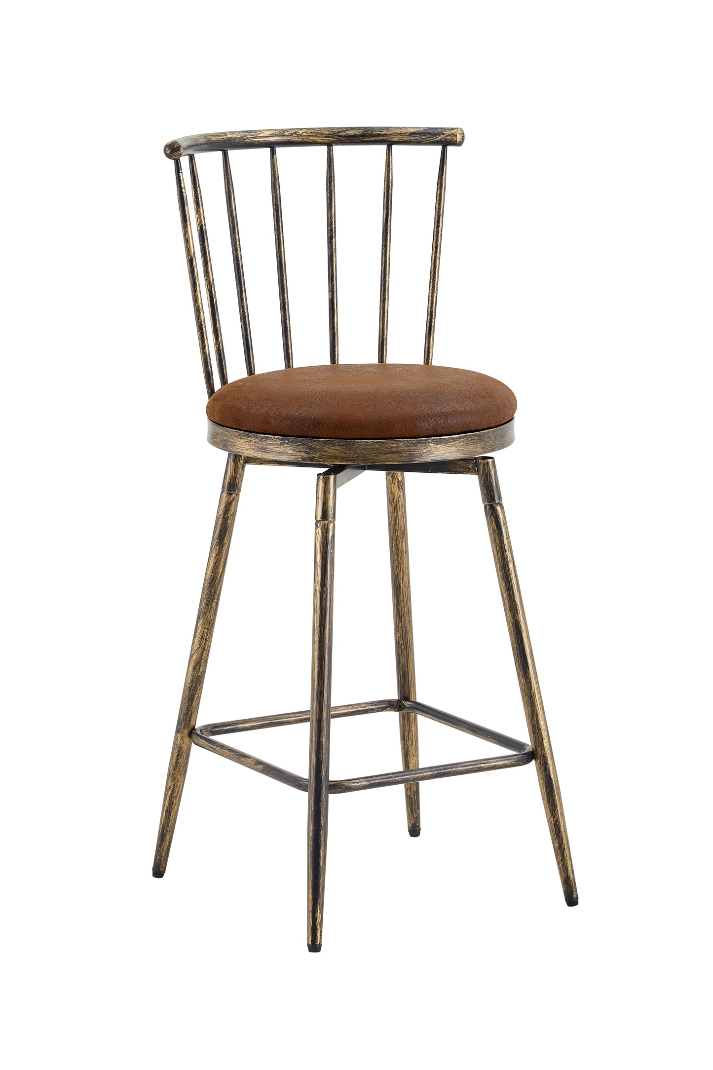Moderner Metall-Barhocker im Windsor-Stil mit gepolstertem Sitz für Kücheninseln, Bars, Restaurants; Barhocker im Industrial-Stil in Barhöhe; Vintage- und Minimalismus-Stil