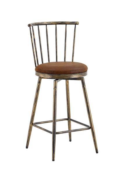 Moderner Metall-Barhocker im Windsor-Stil mit gepolstertem Sitz für Kücheninseln, Bars, Restaurants; Barhocker im Industrial-Stil in Barhöhe; Vintage- und Minimalismus-Stil