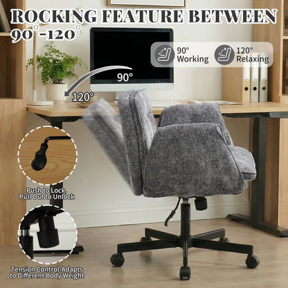 Ergonomic Swivel Office Chair with Casters for Home Office