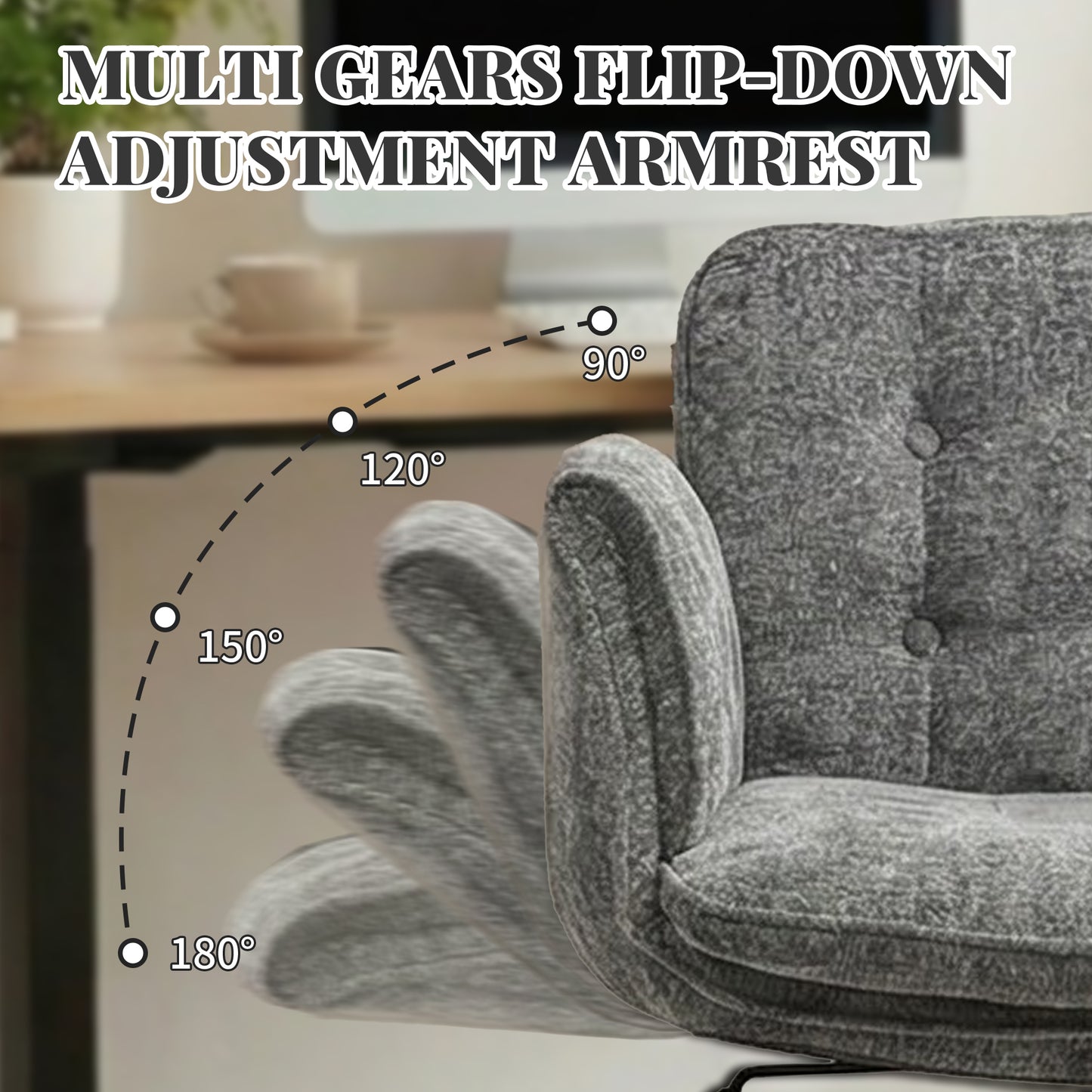 Ergonomic Swivel Office Chair with Casters for Home Office