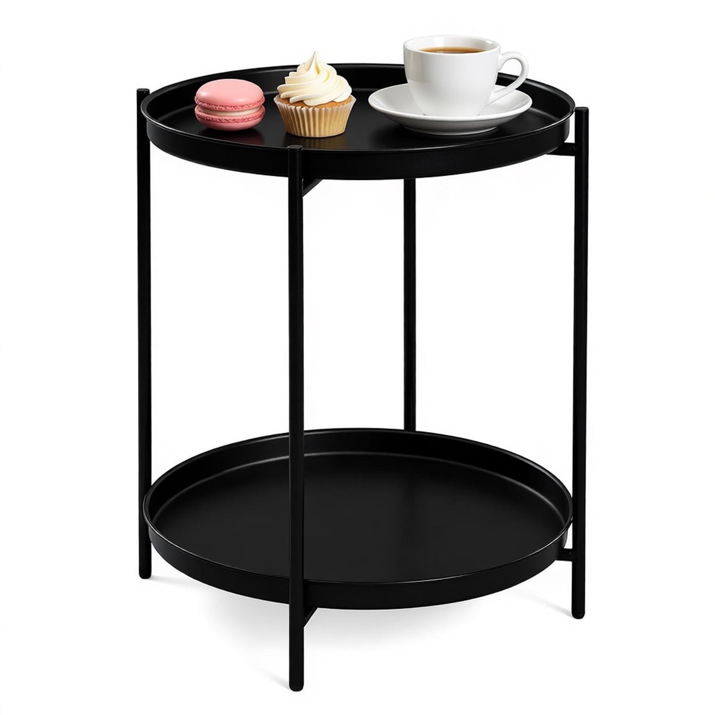 Chic Sofatisch,Lagerung Beistelltisch,Stilvoller Sofatisch,Runder Couchtisch,Nachttisch,Pflanzenständer(nur mit Sofatisch)