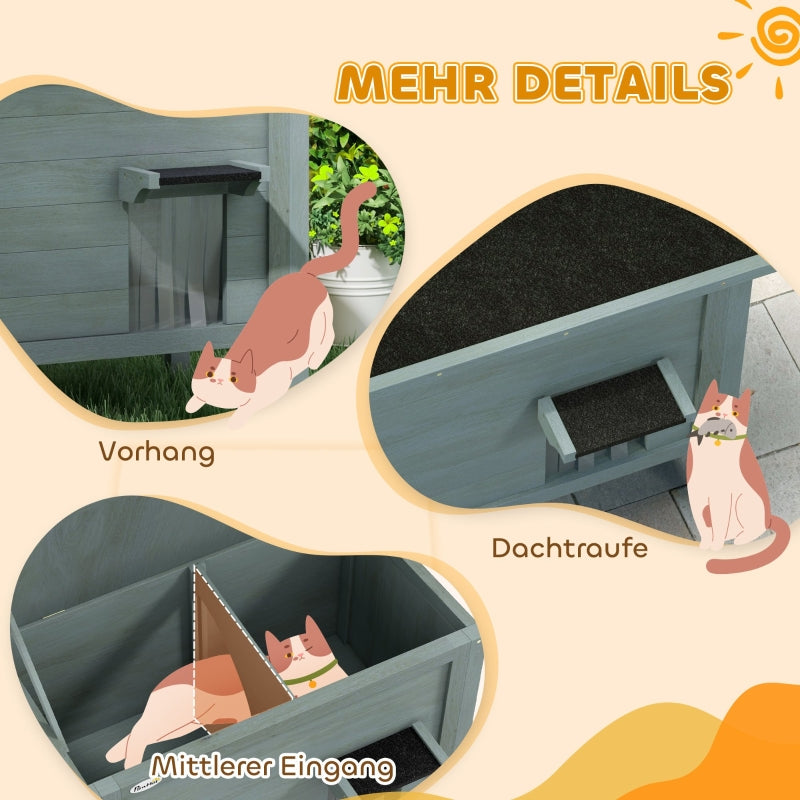 Outdoor Weatherproof Cat House for Cats