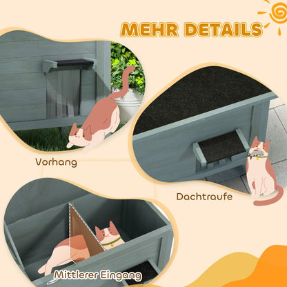 Outdoor Weatherproof Cat House for Cats