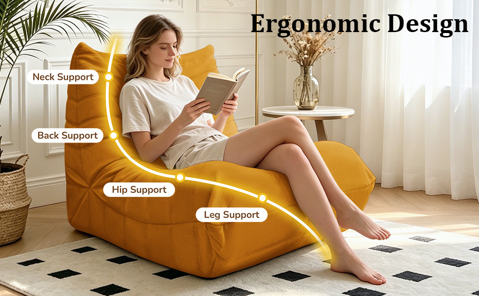 Cozy Floor Sofa Chair: Comfortable Lazy Lounger with High-Quality Foam
