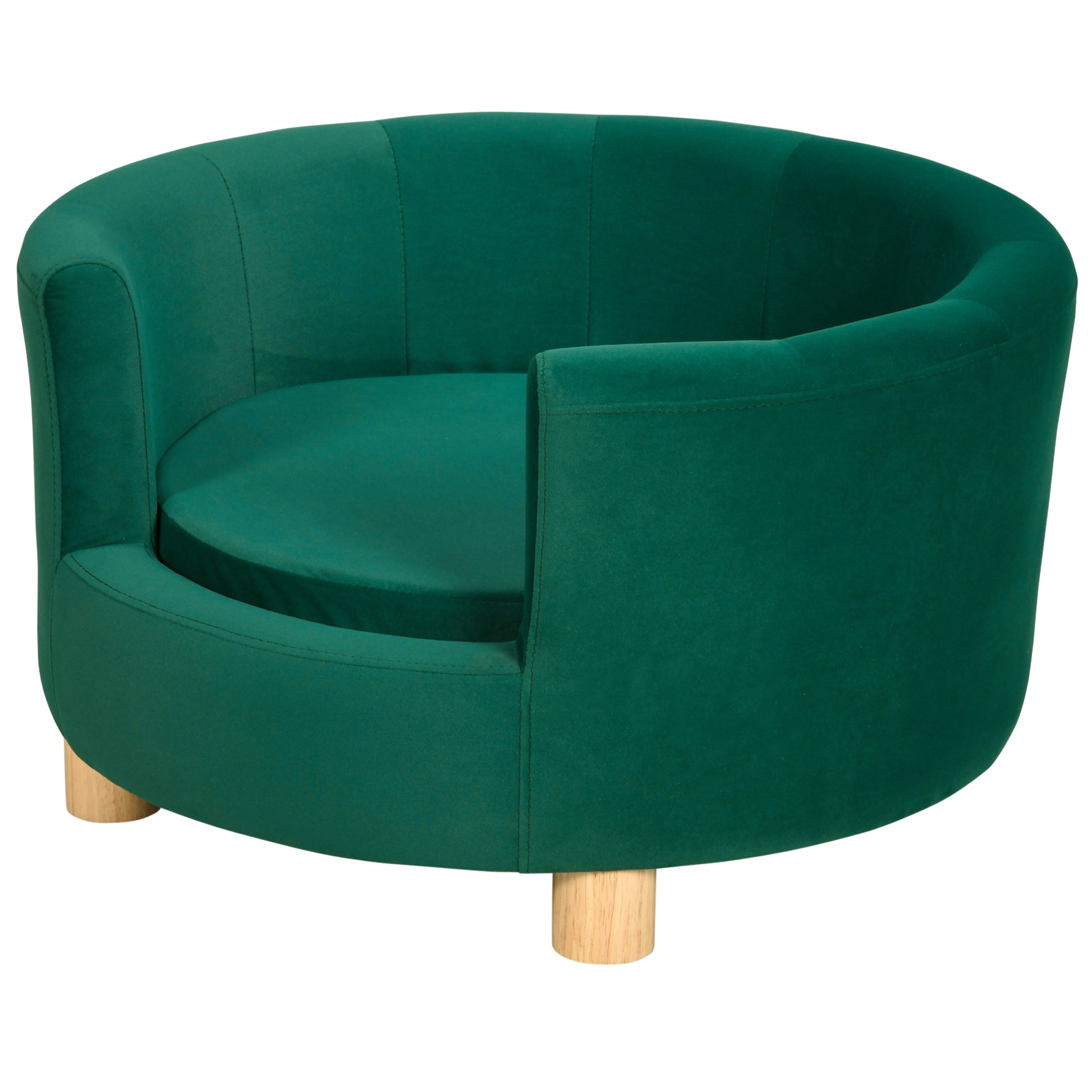 Gigab2b original image - Hundebett  Elegantes Hundesofa mit weichem Bezug & Holzbeinen, 65x64x37cm