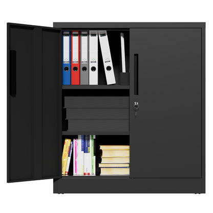 Small Metal Storage Cabinet with Adjustable Shelves