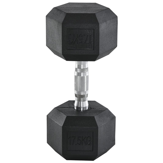 Gigab2b original image - Hexagon Gummihanteln 17,5kg Gusseisen Krafttraining Schwarz