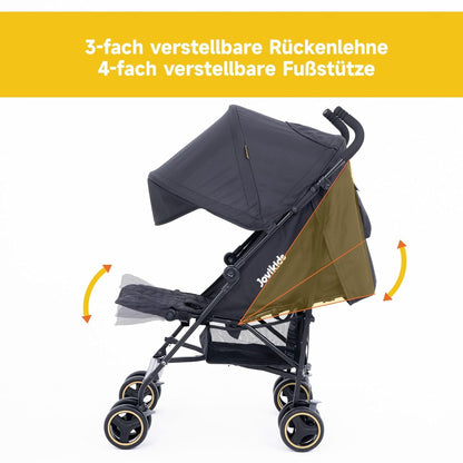 Jovikids Foldable Travel Buggy with Recline Seat