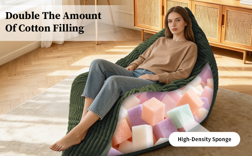 DDY-LVSE Oversized Convertible Bean Bag Chair – Your Cozy Spot for Relaxation & Family Time
