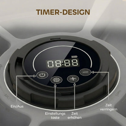 Futterautomat, automatischer kabelloser Futterspender mit Timer bis zu 6 Mahlzeiten, LED-Display, Kuhlakku