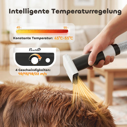 Quiet Pet Grooming Machine with Vacuum and 5 Tools for Dogs and Cats