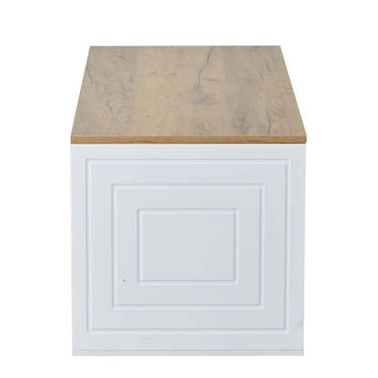 Wohnzimmer-Couchtisch, 46 x 95 x 45 cm, höhenverstellbar bis maximal ca. 59 cm, mit zwei Schranktüren und einem klaren, stromlinienförmigen Design.Beistelltisch aus Naturholz,Sofatisch, Schreibtisch