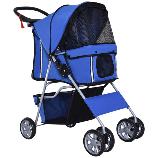 Gigab2b original image - Hundewagen Hundebuggy Pet Stroller Jogger Anhänger für Hunde Blau, faltbar & leicht, ideal für Ausflüge
