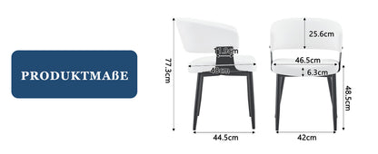 Mid-Century Modern Dining Chair Set (2-Pack) - Retro Bucket Style