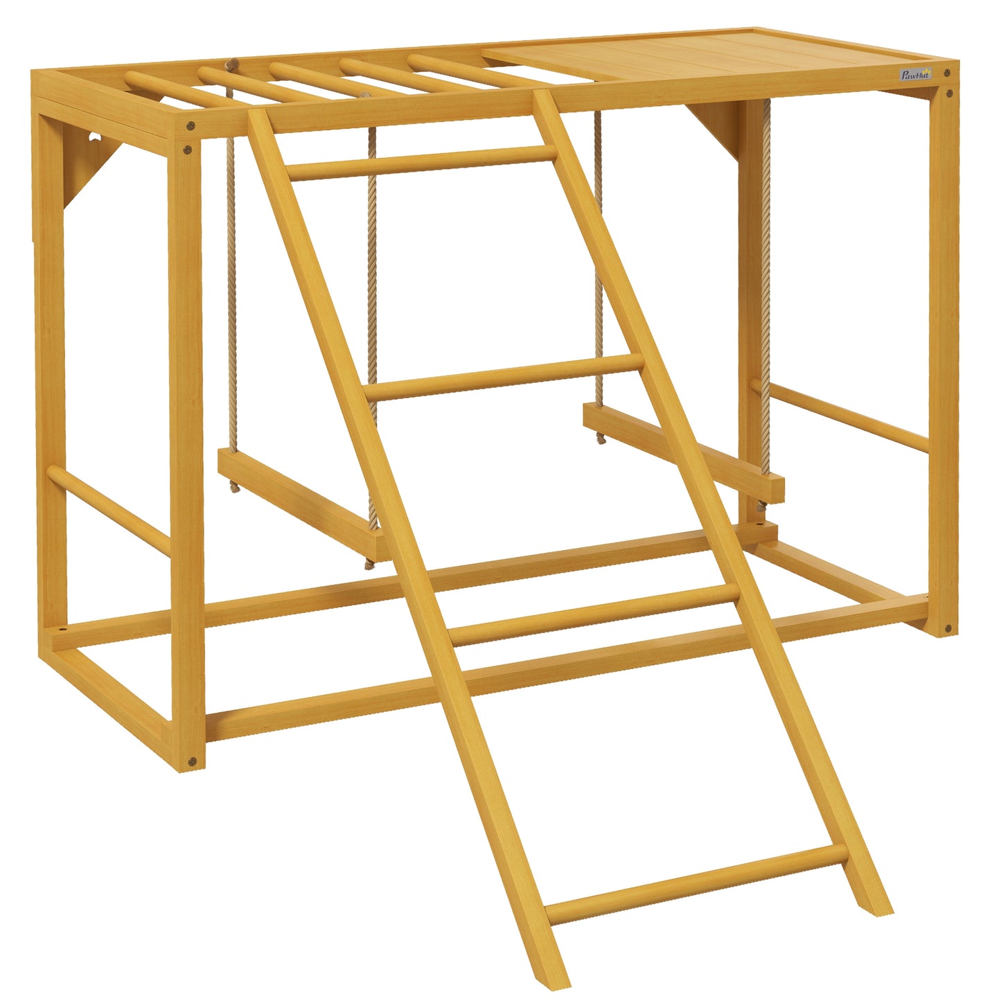 Gigab2b original image - Hühner-Spielgerüst aus Holz, Spielplatz für Hühner mit Schaukeln und Leiter Hühner-Klettergerüst für 3-4 Hühner Naturholz