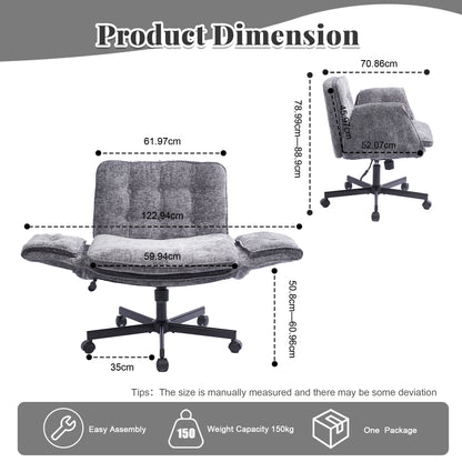 Ergonomic Swivel Office Chair with Casters for Home Office