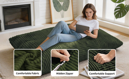 DDY-LVSE Oversized Convertible Bean Bag Chair – Your Cozy Spot for Relaxation & Family Time