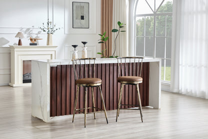 Moderner Metall-Barhocker im Windsor-Stil mit gepolstertem Sitz für Kücheninseln, Bars, Restaurants; Barhocker im Industrial-Stil in Barhöhe; Vintage- und Minimalismus-Stil