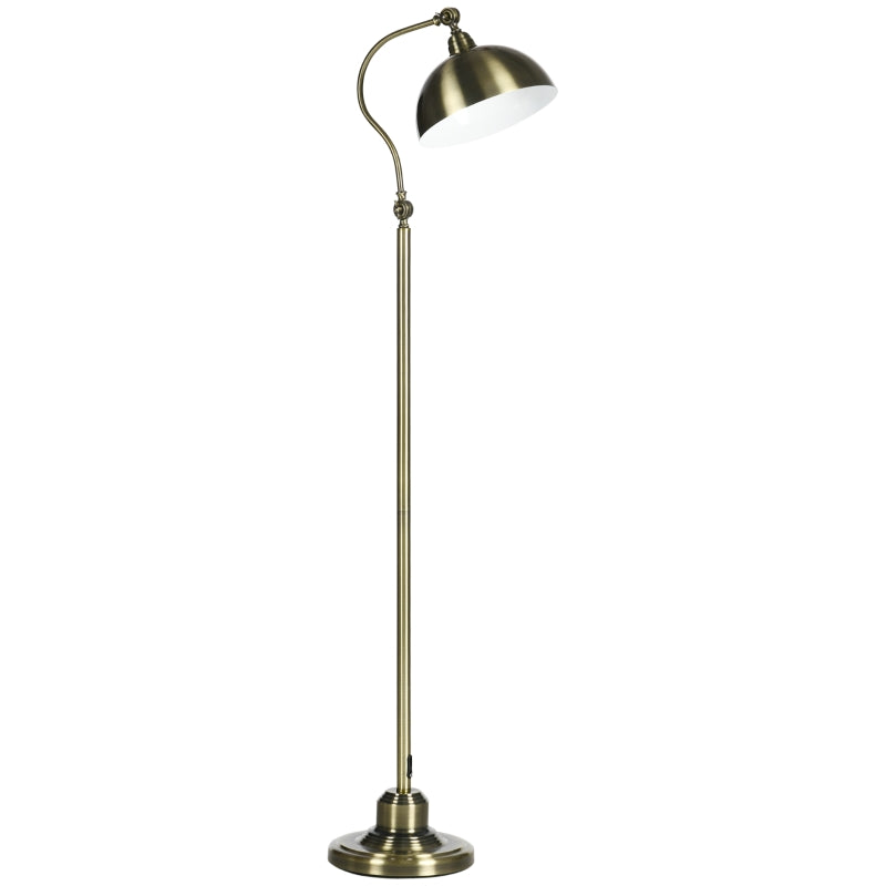 Gigab2b original image - Stehlampe Retro Bogenlampe mit verstellbarem Lampenschirm E27 Messingoptik für Wohnzimmer & Schlafzimmer