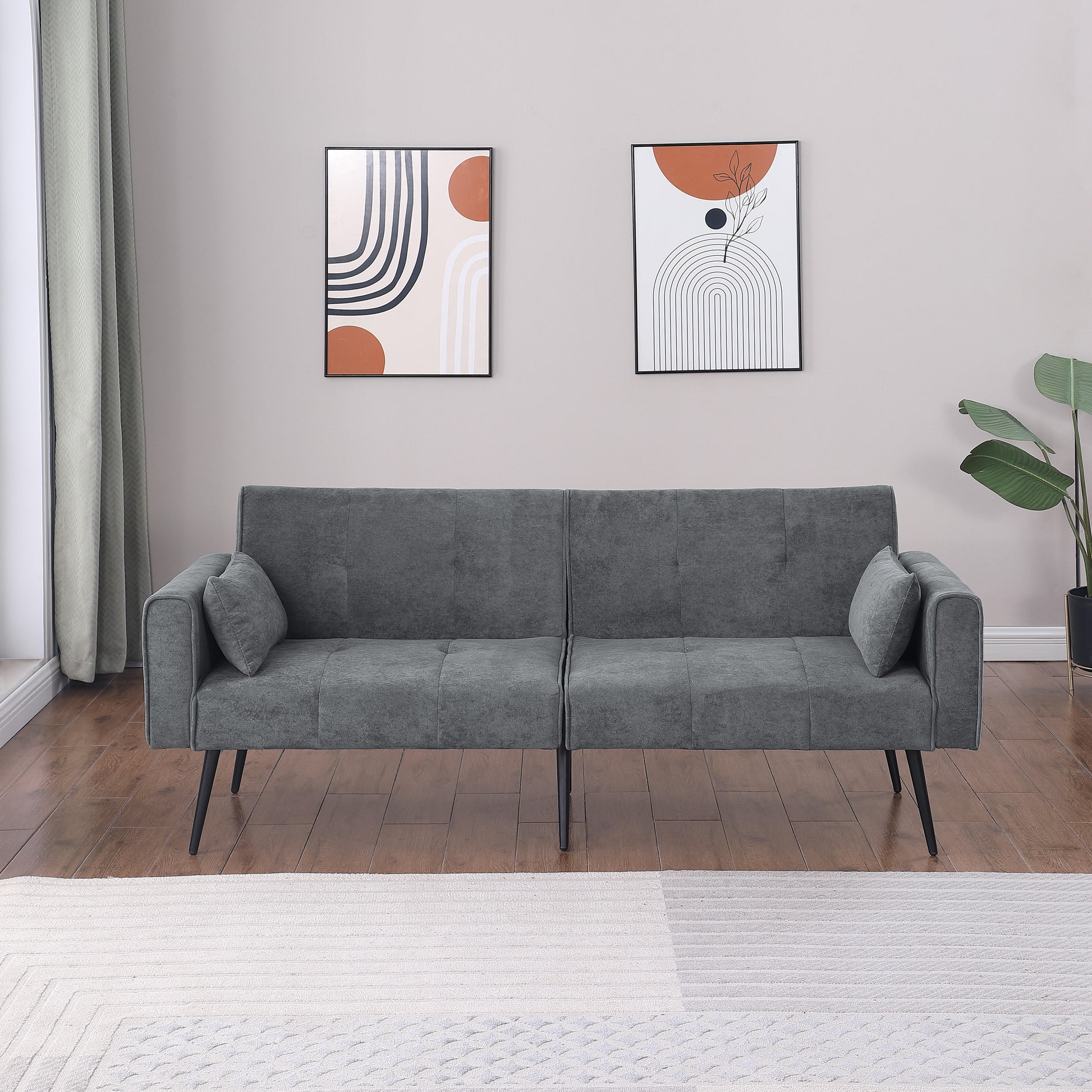 Convertible Sofa Bed,Folding Couch Bed Foldable Futon Sleeper, Sofa Bed with Adjustable Backrest for Living Room/Apartment/Bedroom/Office/small Space