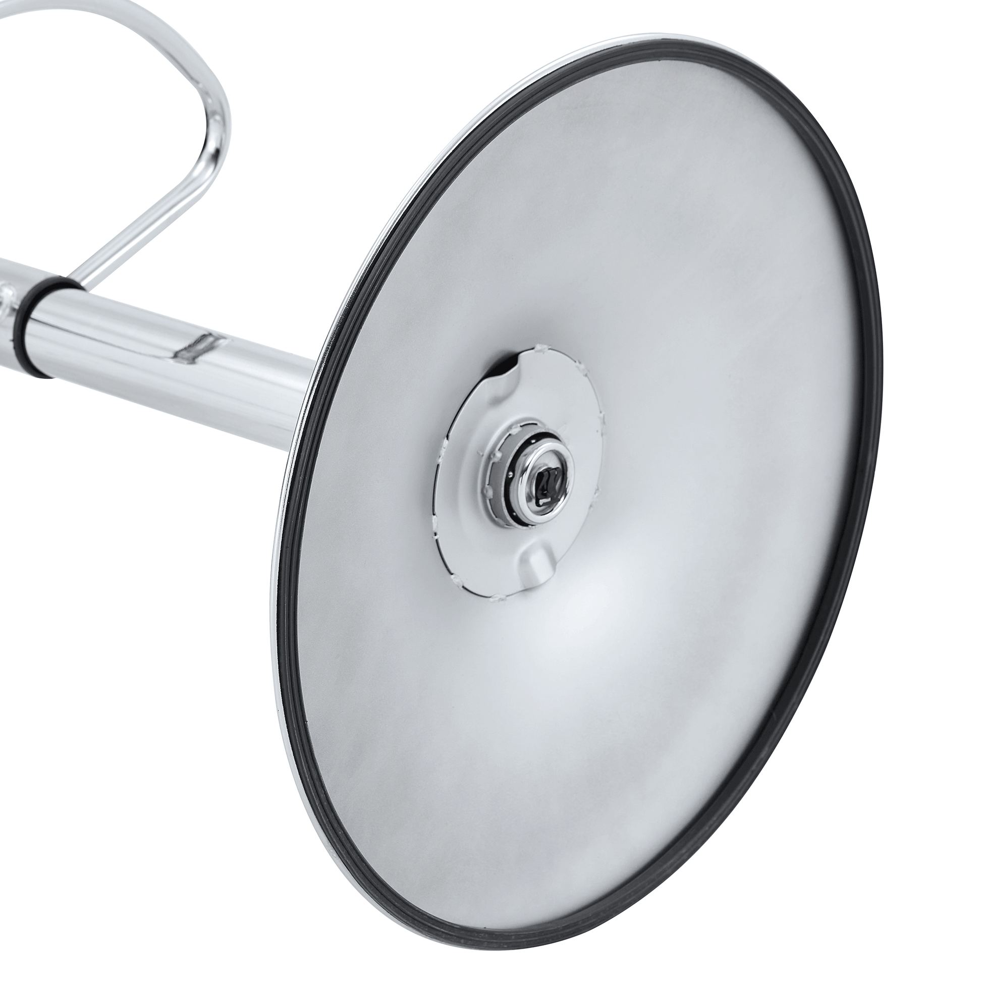Barhocker höhenverstellbar 62-83cm, 360° drehbarer Barstuhl mit Rückenlehne & Fußstütze, Ergonomischer Küchenhocker aus weißem Kunstleder, belastbar bis 136kg, Chrom-Finish