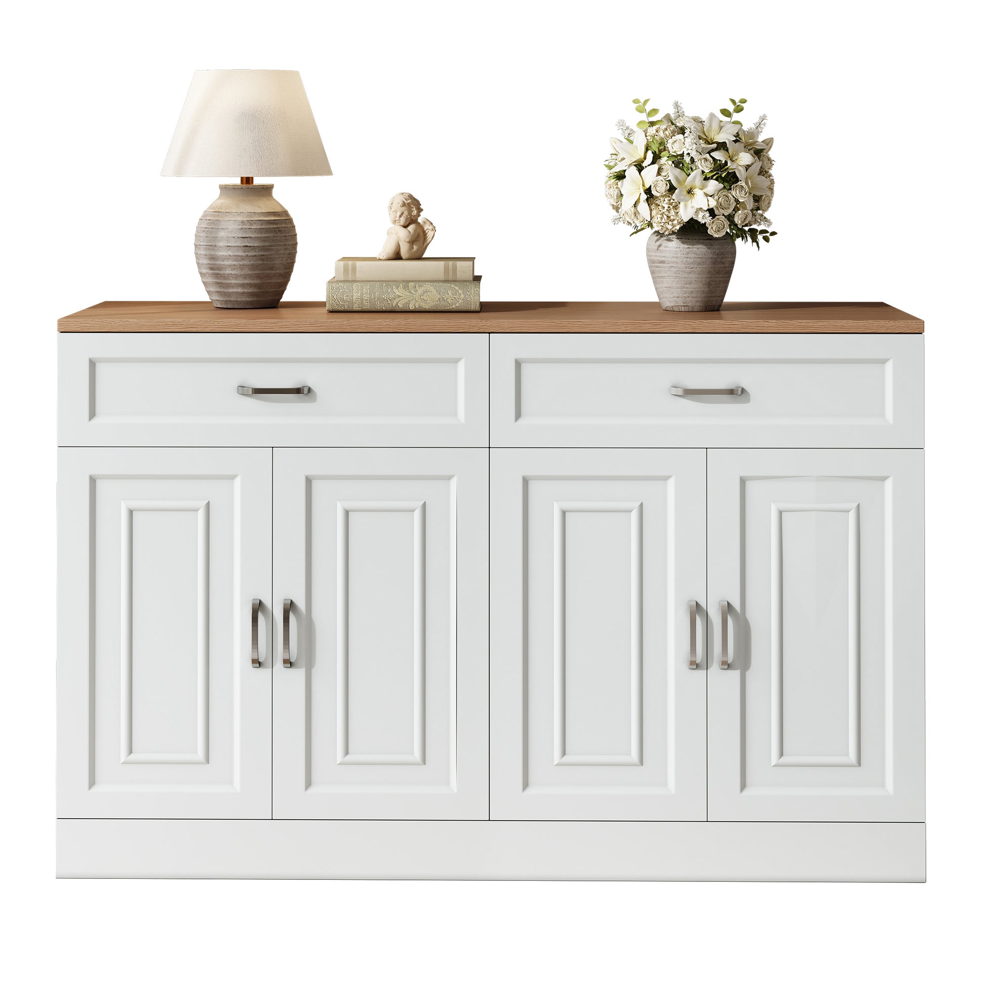 Gigab2b original image - Sideboard mit Regalen, Sideboard mit Rebounder, natürliche Holzmaserung