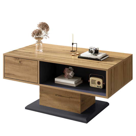 Gigab2b original image - Moderner Couchtisch mit doppelseitigem Stauraum, großem Ablagefach und zusätzlichem Innenfach – vielseitiger Wohnzimmertisch mit praktischem Ordnungsdesign