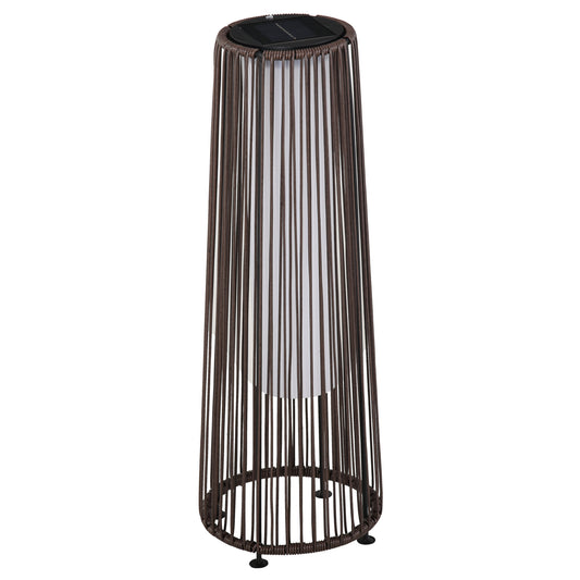 Gigab2b original image - Solarlampe, Gartenlampe, Rattan Solarleuchte, Automatische LED, Braun, 21,5 x 21,5 x 61 cm