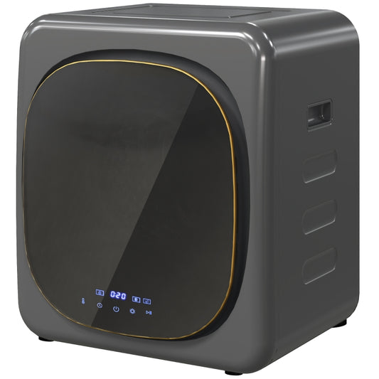 Gigab2b original image - Mini Wäschetrockner mit 6 Programm LED-Touchscreen 4 kg bis zu 60℃, 800W Freistehend Wandmontierbar Ablufttrockner mit Überhitzungsschutz Ablufttrockner für Kleidung Grau