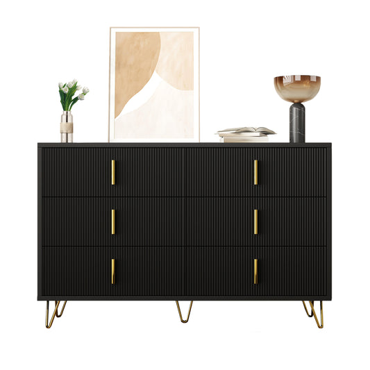 Gigab2b original image - Elegantes Sideboard mit modernem Design, Kommode und viel Stauraum, goldene Griffe