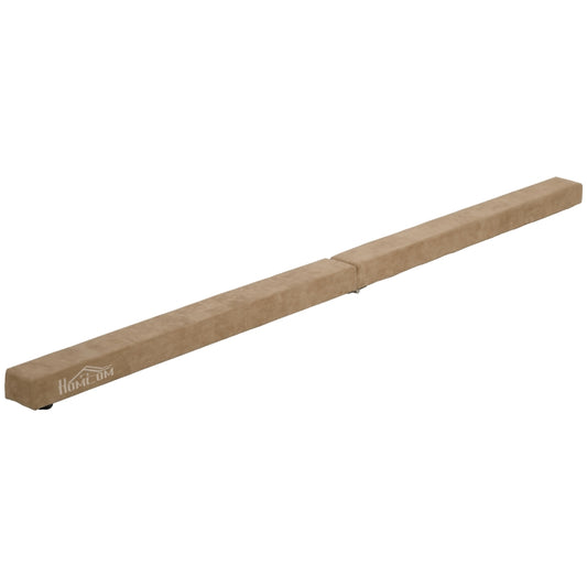 Gigab2b original image - Faltbarer Schwebebalken, rutschfest, Wildlederbezug, robustes Holz, 210 x 10 x 6,5 cm, Braun