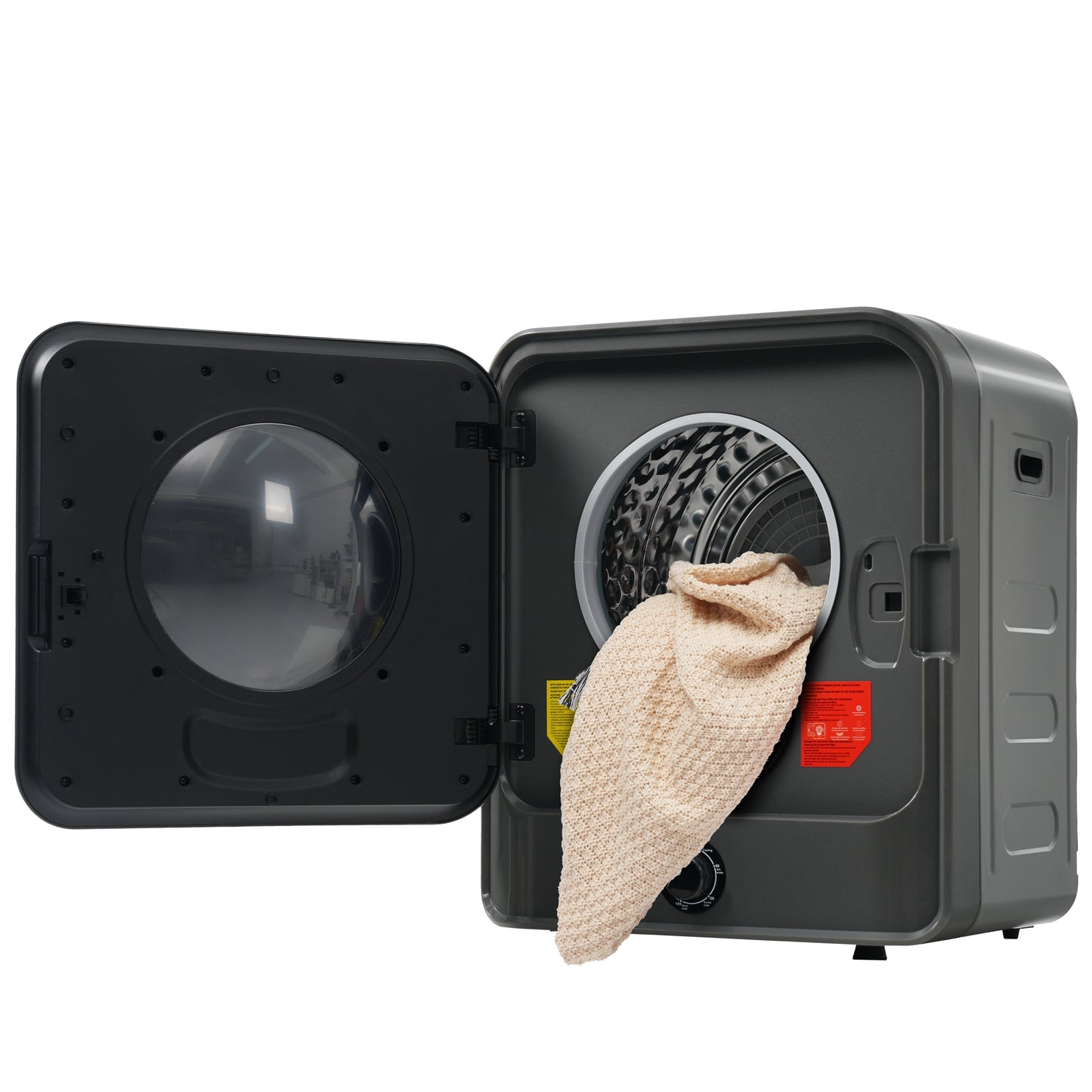 Abgastrockner, Edelstahltrockner, 3kg, tatsächlich bis 4,5kg, 830W, Mehrfachfiltration, 5 Programme. Überhitzungsschutz, wandmontierbar [Energieklasse G]