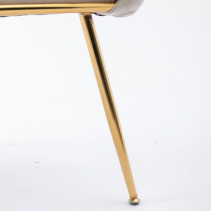 Luxurious Modern Accent Chair for Bedroom Vanity with Metal Frame
