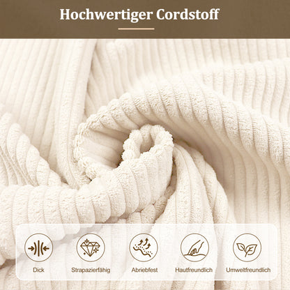 Polsterbett,Doppelbett,180 x 200cm,hydraulisches Funktionsbett,Bett mit Lattenrost, Kopfteil, gepolstertes Kopfteil, Beige, Cord