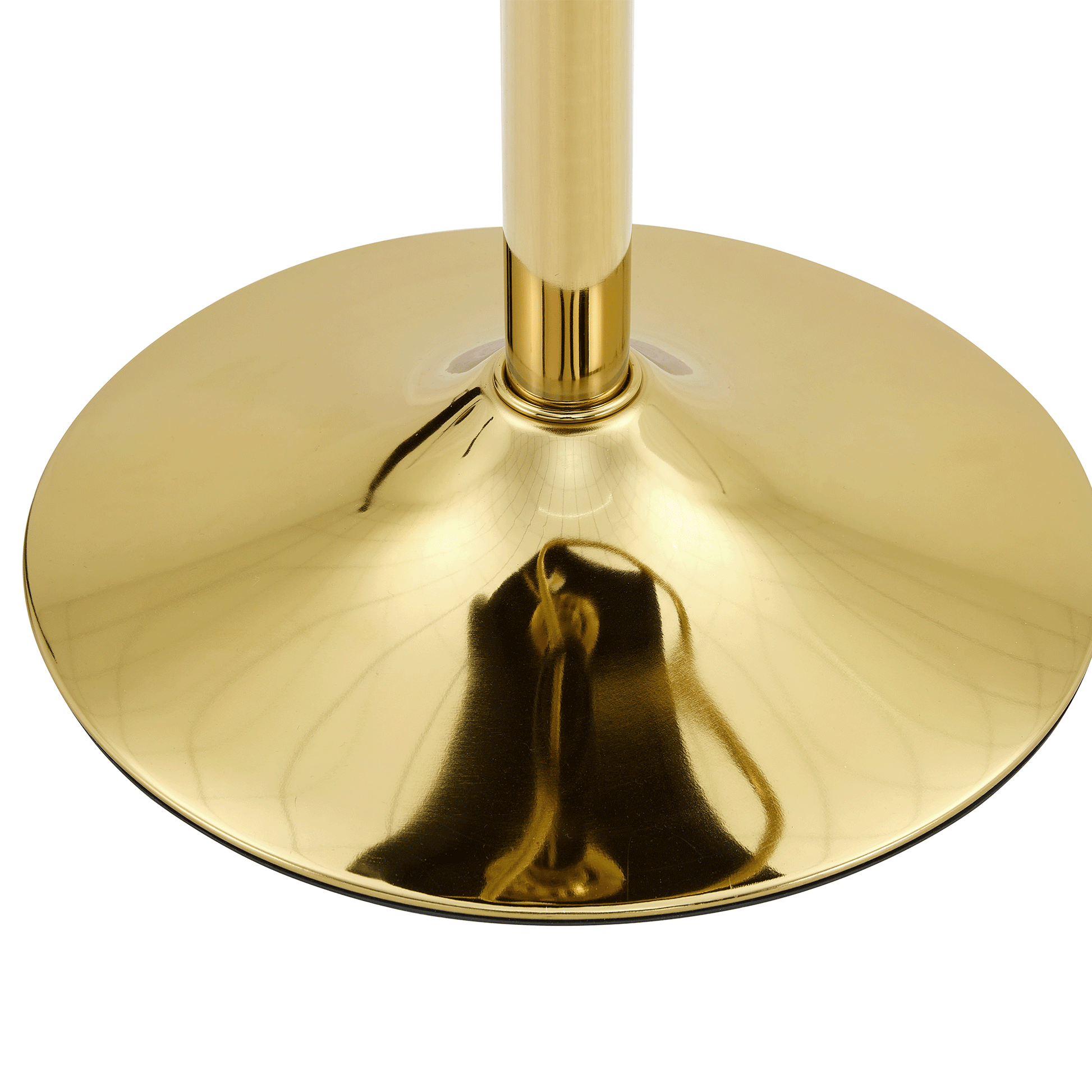 Barhocker höhenverstellbar 62-83cm, 360° drehbarer Barstuhl mit Rückenlehne & Fußstütze, Ergonomischer Küchenhocker aus schwarzem Kunstleder, belastbar bis 136kg, Gold-Chrom Finish
