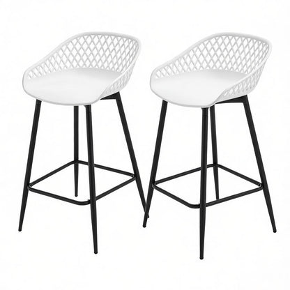 Chic Tischhockel,Barhockel mit Fußlehne,Küchenstuhl,Gartenhohler(nur mit 2Pcs Hocker)