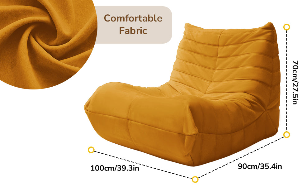 Cozy Floor Sofa Chair: Comfortable Lazy Lounger with High-Quality Foam