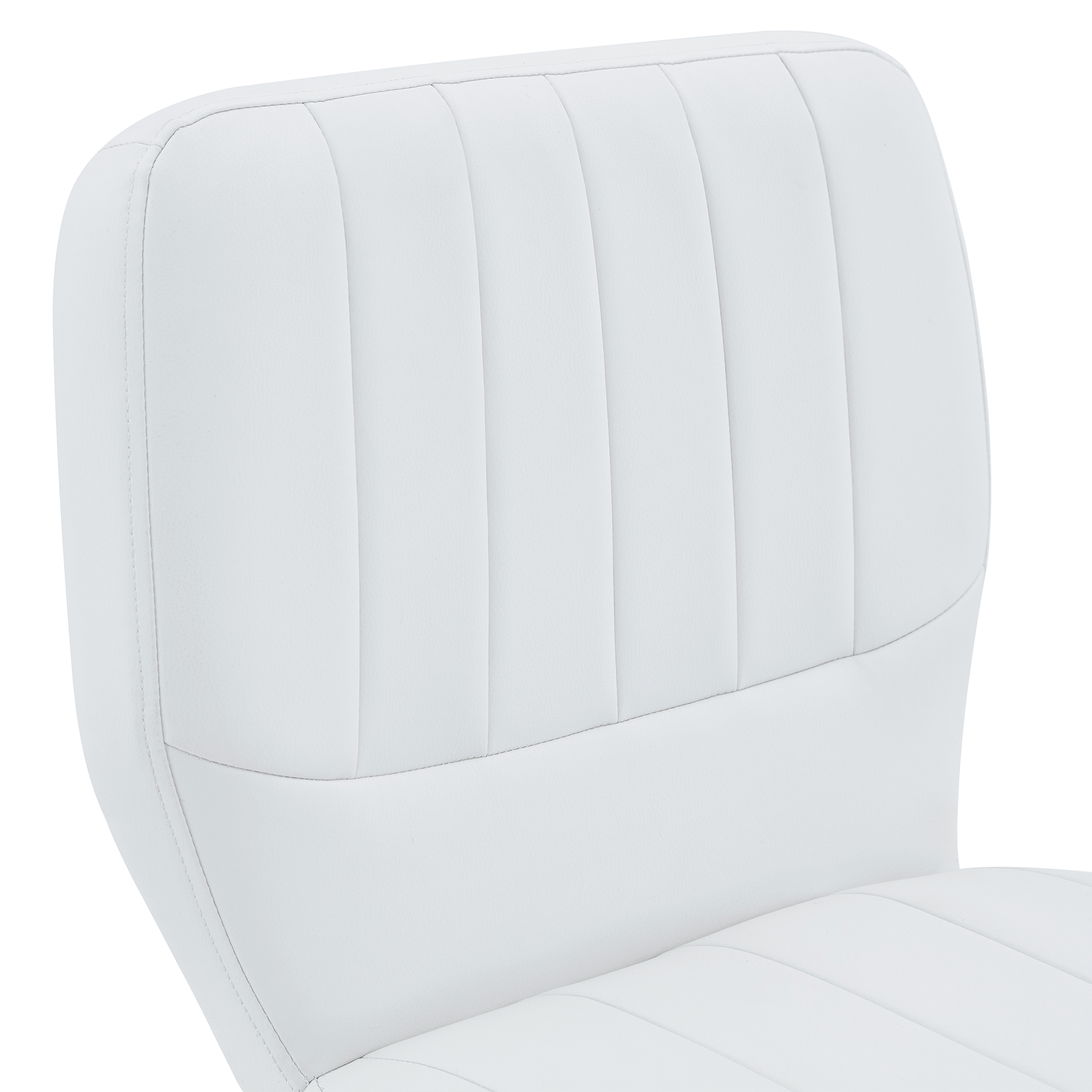 Barhocker höhenverstellbar 62-83cm, 360° drehbarer Barstuhl mit Rückenlehne & Fußstütze, Ergonomischer Küchenhocker aus weißem Kunstleder, belastbar bis 136kg, Chrom-Finish
