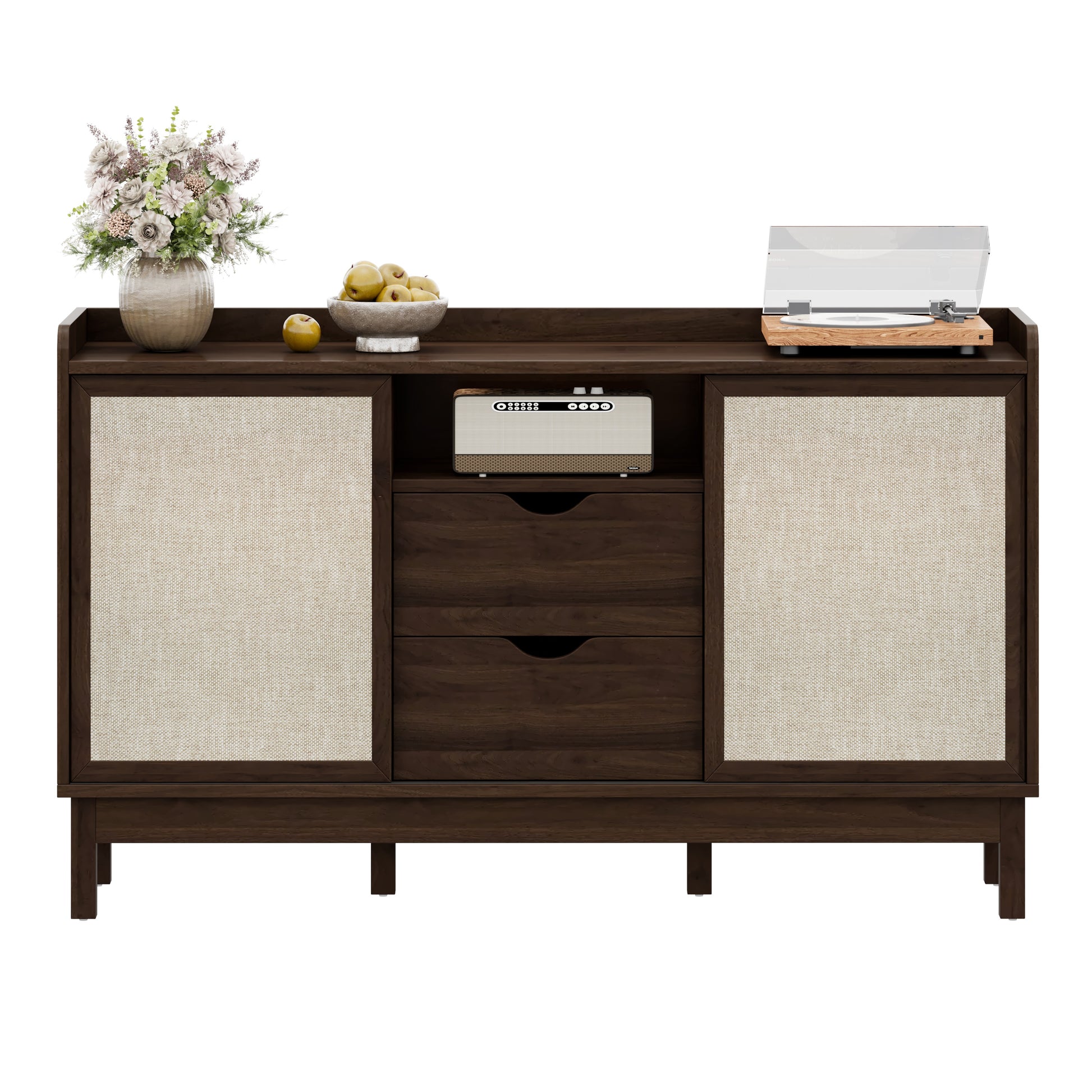 Gigab2b original image - Sideboard,Schiebetüren,Doppelschubladen,Geeignet für Wohn- und Esszimmer,Multifunktionales Aufbewahrungsmöbel.