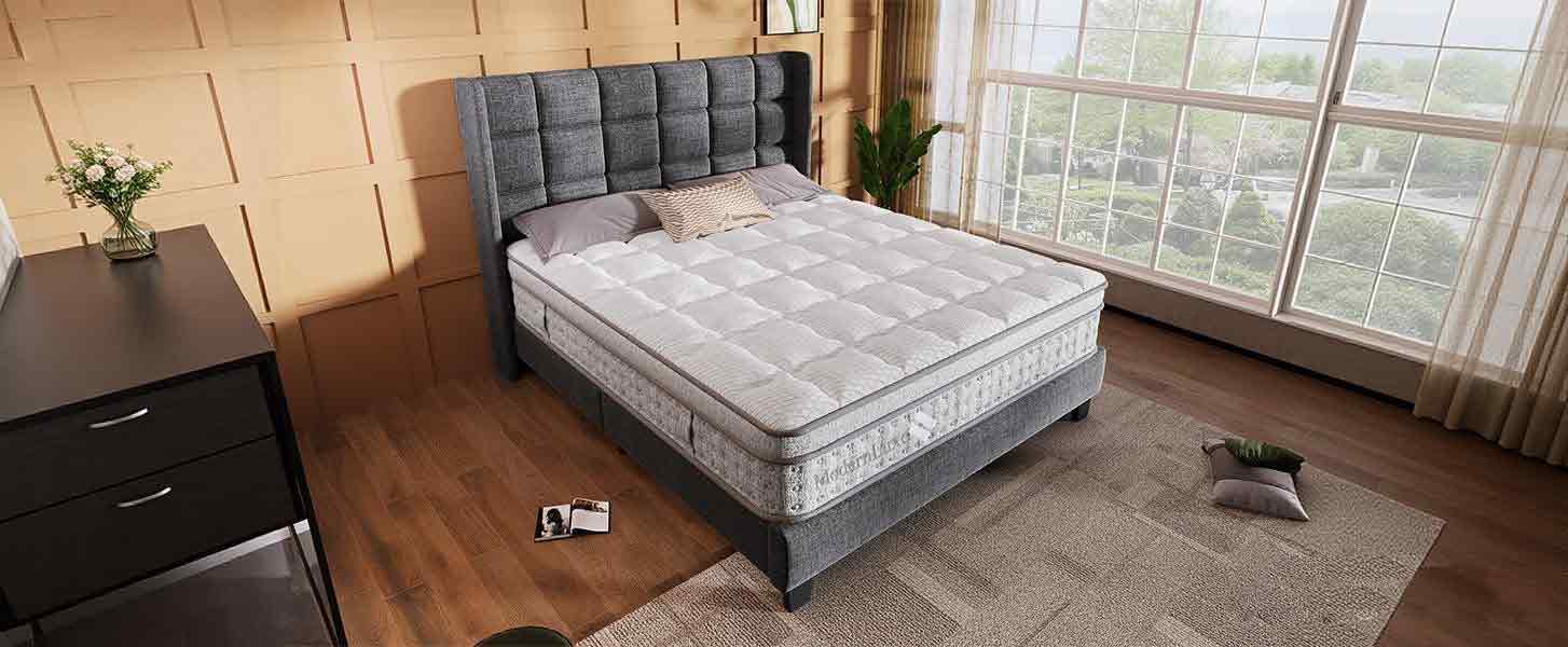 7-Zonen Taschenfederkernmatratze 140x200 cm H3, 25cm Hohe Kaltschaum Hybrid-Matratze, Ergonomische Körperanpassung & Atmungsaktiv, OEKO-TEX Zertifiziert, Komfort-Doppelbett Matratze