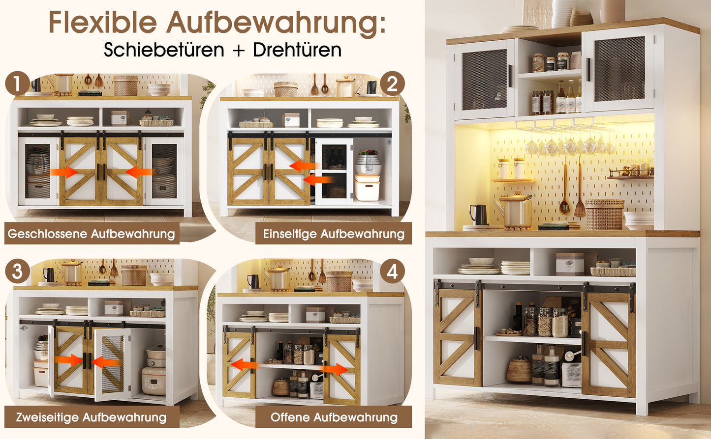 Tall Cake Cabinet with USB Connection